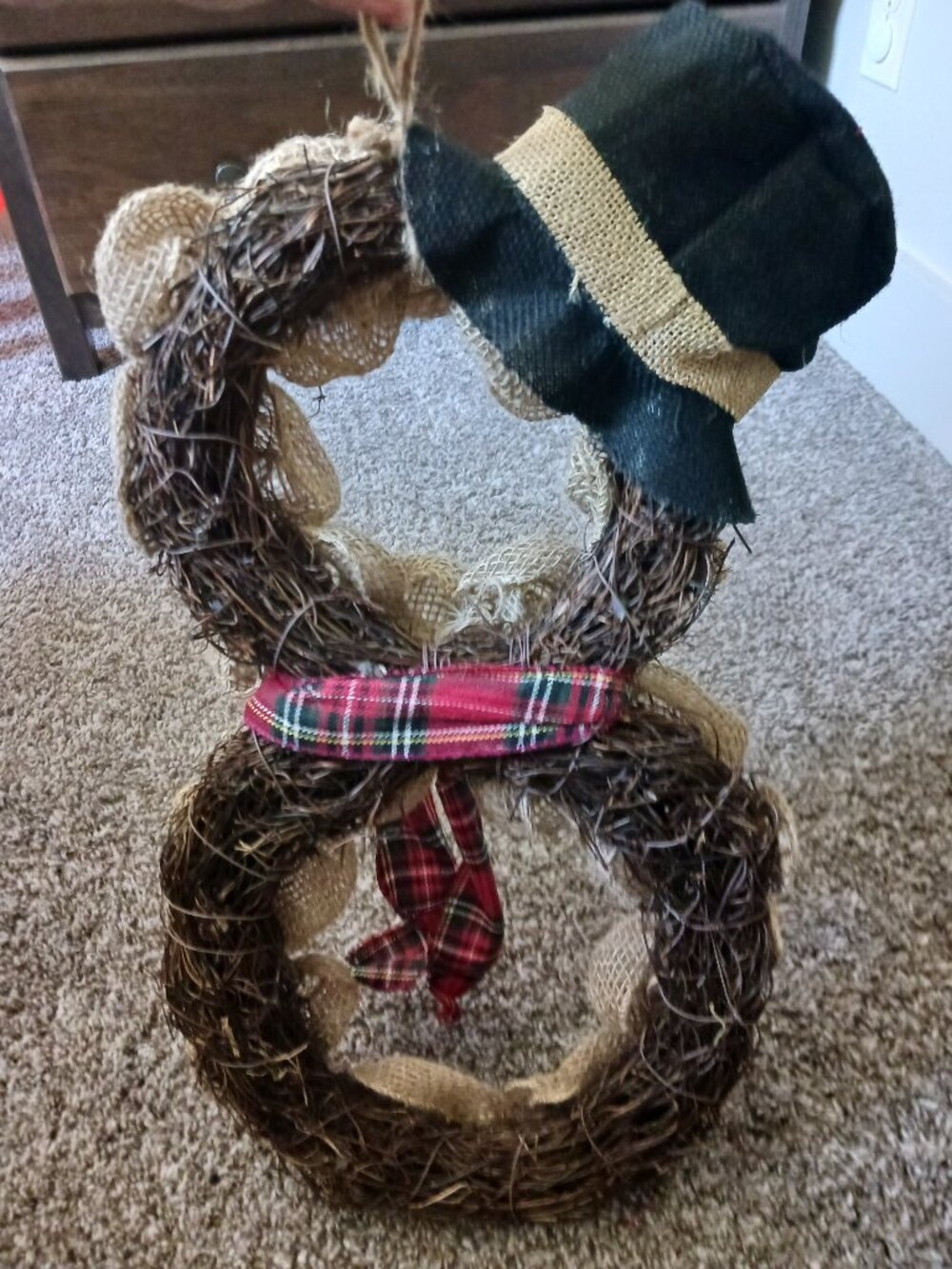 New Christmas Snowman wreath decor - Picture 3 of 4